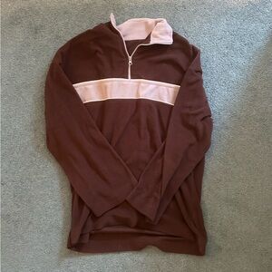 Soft Quarter-zip Brown/ Gray